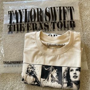 NWT Taylor Swift Eras Tour Official Beige T Shirt Sz S